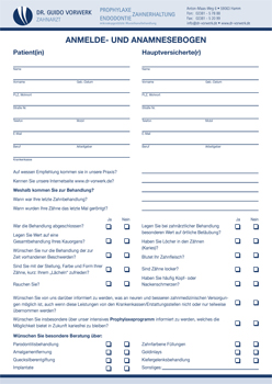 Anamnesebogen