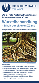 Flyer Wurzelkanalbehandlung